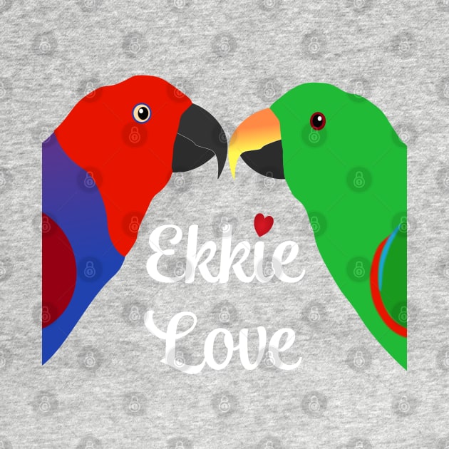 Eclectus Male Female Love Heart by Einstein Parrot